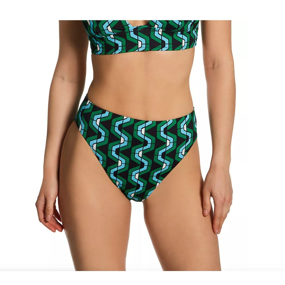 Sanctuary Geo Wave High Leg High Rise Bikini Bottom - Small